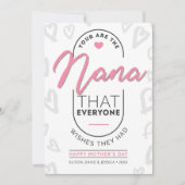 Nana Happy Moederdag Feestdagenkaart (Voorkant)