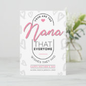 Nana Happy Moederdag Feestdagenkaart (Staand voorkant)