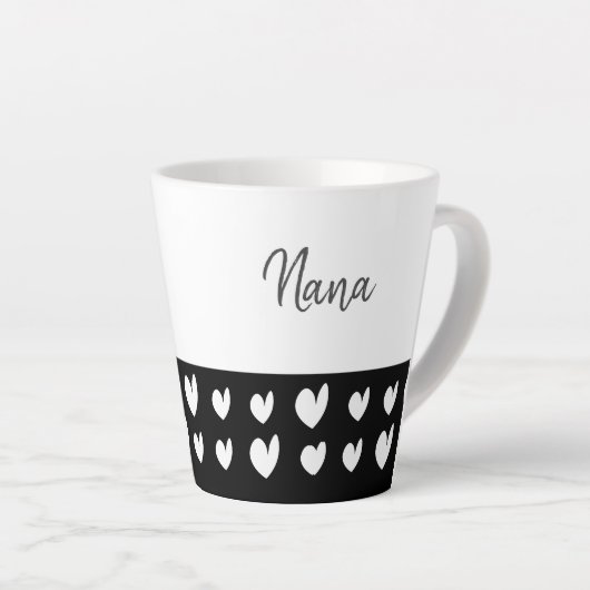 Nana Heart Champagne Black Latte Mok (Rechterhoek)