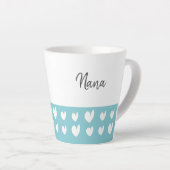 Nana Heart Turquoise Latte Mok (Rechterhoek)