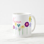 Nana - heldere bloemen voor haar koffiemok (Voorkant rechts)