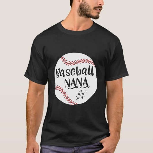 Nana Honkbal Oma Moederdag T-shirt (Voorkant)