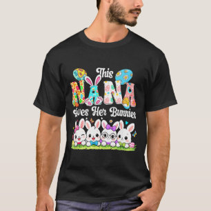 Nana houdt van paashaas groep konijnen vlinderdas t-shirt