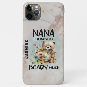 Nana I Love You Beary Much - Gepersonaliseerde naa Case-Mate iPhone Case