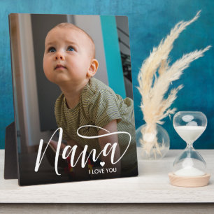 Nana I Love You Typography Foto Fotoplaat