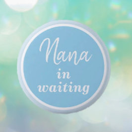 Nana in wachtende BLUE-toets Ronde Button 5,7 Cm
