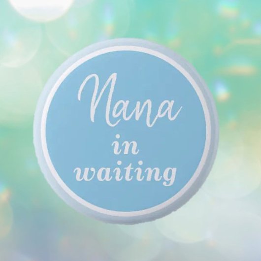 Nana in wachtende BLUE-toets Ronde Button 5,7 Cm