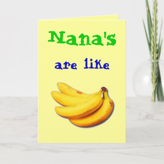 Nana is als het Wenskaart van de Banaan Kaart (Voorkant)