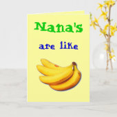 Nana is als het Wenskaart van de Banaan Kaart (Gele Bloem)