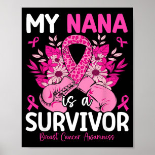 Nana is een overlevende, steun borstkankerbewustzi poster