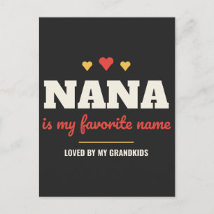 Nana is mijn favoriete naam Oma cadeau Briefkaart