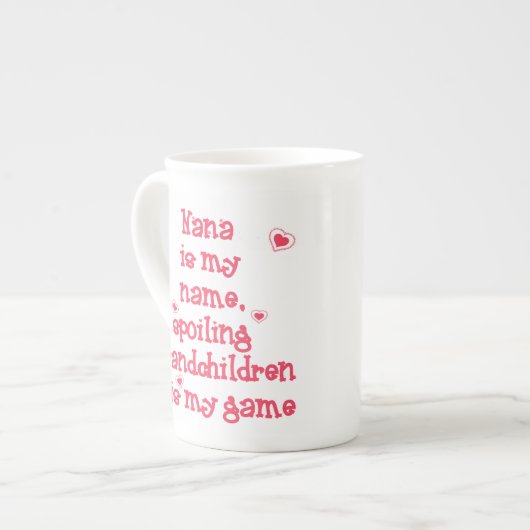 Nana is mijn naam, Spoiling Grandchildren Porselein Kop (Links)