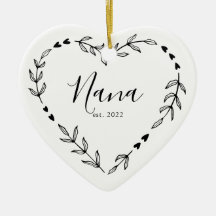 Nana Jaar Oprichting Kerst Keramiek Ornament