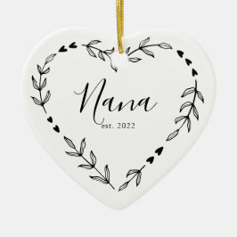 Nana Jaar Oprichting Kerst Keramiek Ornament