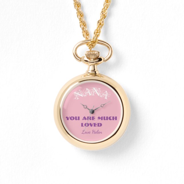 Nana Je bent geliefd Gift Script Ketting Watch (Voorkant)