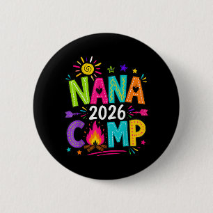 Nana Kamp 2026 Familie Zomer Vakantie Camping Crew Ronde Button 5,7 Cm