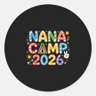 Nana kamp 2026 kampeerploeg familie vakantie zomer ronde sticker