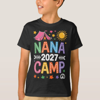 Nana kamp 2027 familie vakantie zomer kampeer crew t-shirt