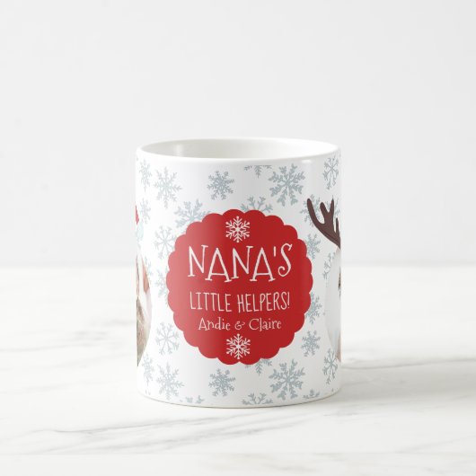 Nana kleine helperrender- en santa-foto's koffiemok (Center)