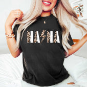 Nana Leopard Print Verjaardag Uniek Zwart monogram T-shirt