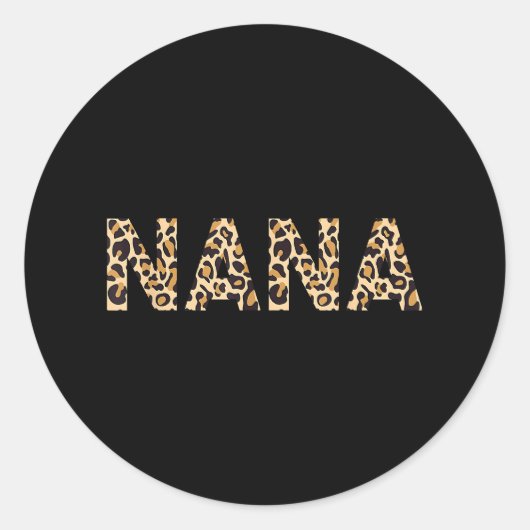 Nana Leopard voor vrouwen Oma Moederdag Christus Ronde Sticker (Voorkant)