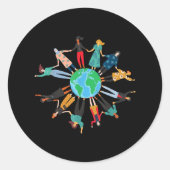 Nana Leopard voor vrouwen Oma Moederdag Christus Ronde Sticker (Voorkant)