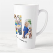 NANA Letter Cutout 4 Photo Collage Personated Latte Mok (Rechts)