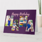 NANA Letter Shaped Photos Personalized Birthday Kaart (Voorkant)