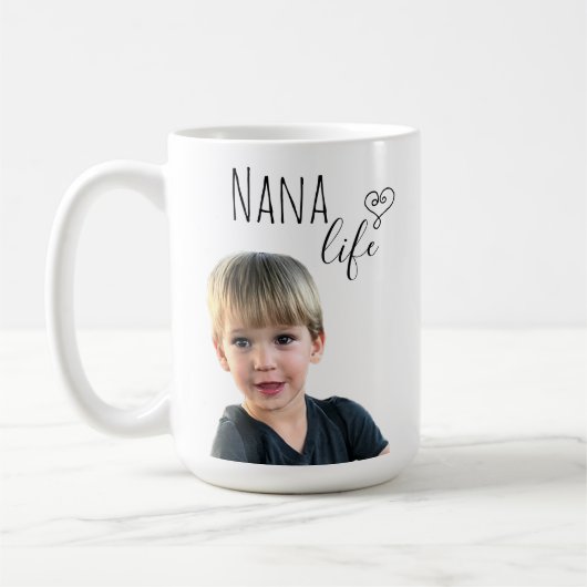 Nana Life Foto aanpassen Grootmoeder Koffiemok (Links)