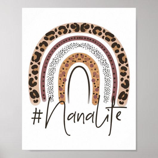 Nana Life Grandma Cheetah Leopard Women Kerstmis Poster (Voorkant)