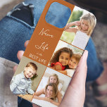 Nana Life is de beste foto van Collage Brown uit h Case-Mate iPhone Case<br><div class="desc">Het geval van de foto iPhone van de douane voor nana (of geeft voor iemand anders uit) met 4 van uw favoriete afbeeldingen. Het fotomalplaatje is opstelling om uw foto's in verticale portret en vierkante instagramformaten te tonen. In de nana-quote staat: "Nana Life is the Best Life", die u voor...</div>