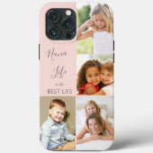 Nana Life is het beste leven 4 Foto Collage Pink Case-Mate iPhone Case (Achterkant)