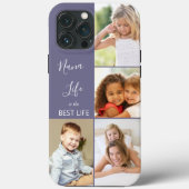 Nana Life is het Paarse beste fotocollage Case-Mate iPhone Case (Achterkant)