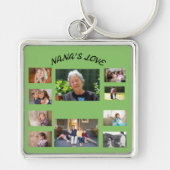Nana' Love 10 foto's zonder Serif Fon Sleutelhanger (Voorkant)