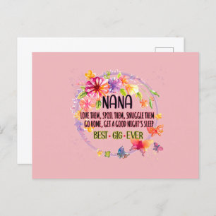 Nana love them spoil them snuggle them briefkaart