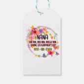 Nana love them spoil them snuggle them cadeaulabel (Achterkant)