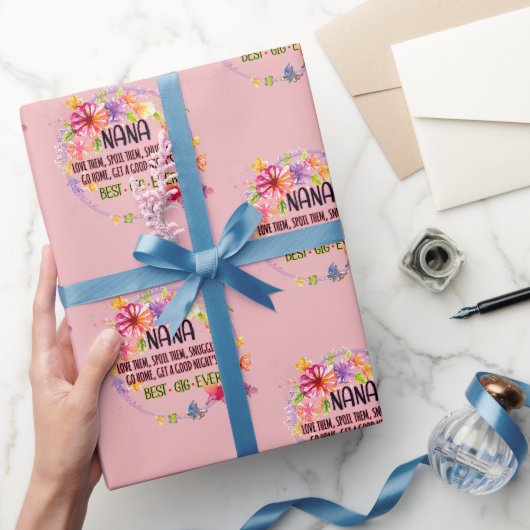 Nana love them spoil them snuggle them cadeaupapier (Geschenken)