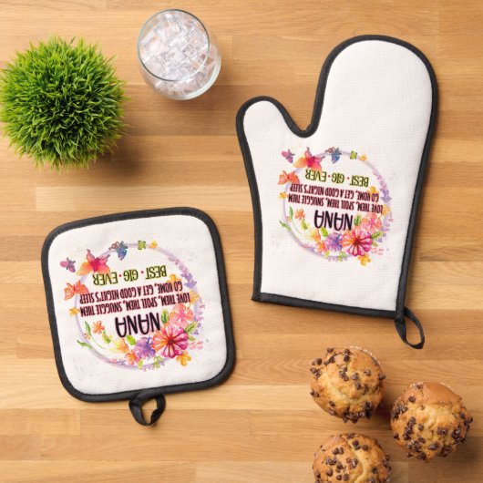 Nana love them spoil them snuggle them ovenwant & pannenlap set (Top down)