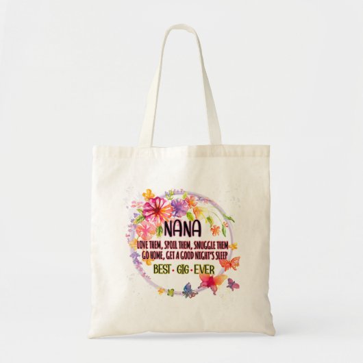 Nana love them spoil them snuggle them tote bag (Voorkant)