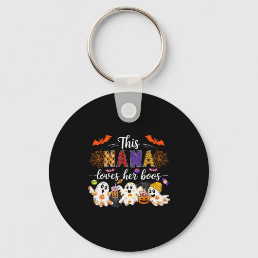 Nana Loves Her Boos Halloween Boos Lover Family Gr Sleutelhanger (Voorkant)