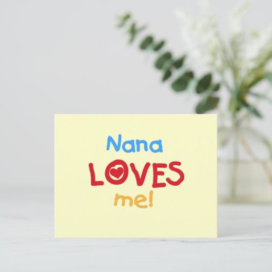 Nana Loves Me T-shirts en geschenken Briefkaart (Staand voorkant)