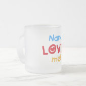 Nana Loves Me T-shirts en geschenken Matglas Koffiemok (Voorkant links)