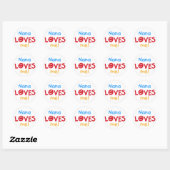 Nana Loves Me T-shirts en geschenken Ronde Sticker (Vel)