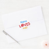 Nana Loves Me T-shirts en geschenken Ronde Sticker (Envelop)