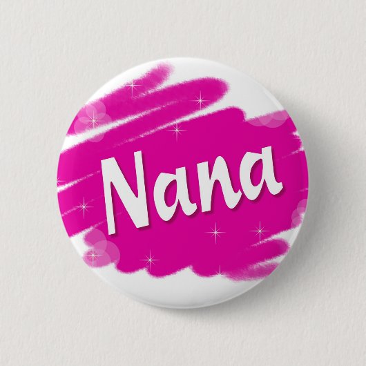 Nana Loves Pink Ronde Button 5,7 Cm (Voorkant)