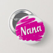 Nana Loves Pink Ronde Button 5,7 Cm (Voorkant /achterkant)