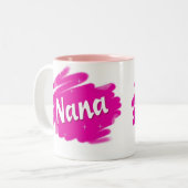 Nana Loves Pink Tweekleurige Koffiemok (Voorkant links)
