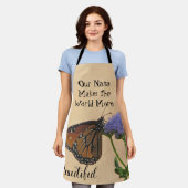 Nana maakt de wereld een prachtige monoboogvlinder schort (Gedragen)