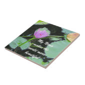 Nana maakt Wereldoorlog Water Lily Flower Tegeltje (Zijkant)