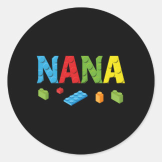 Nana Master Builder Building Bricks Blocks Family Ronde Sticker